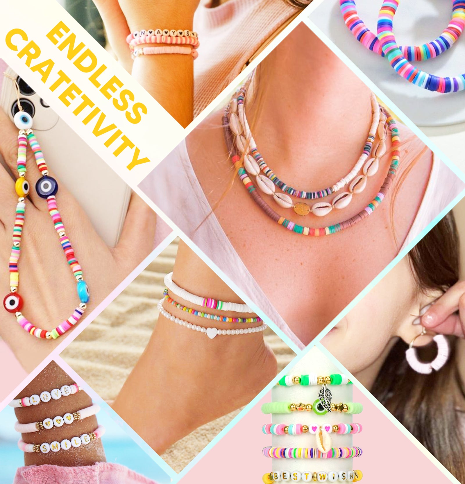 Girl DIY Bracelet Making Set Colorful Ropes Beads Kit For Making Friendship  Necklace Art Craft Jewellery Toys For Children Gift