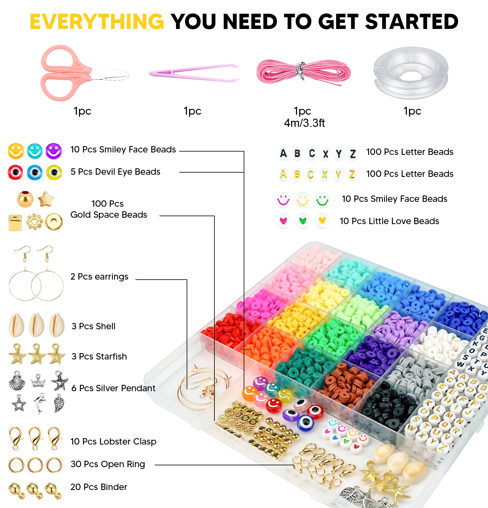 DIY Polymer Clay Beads Kit Jewelry Making for Children Craft - China Polymer  Clay Beads and Jewelry Making Kit price